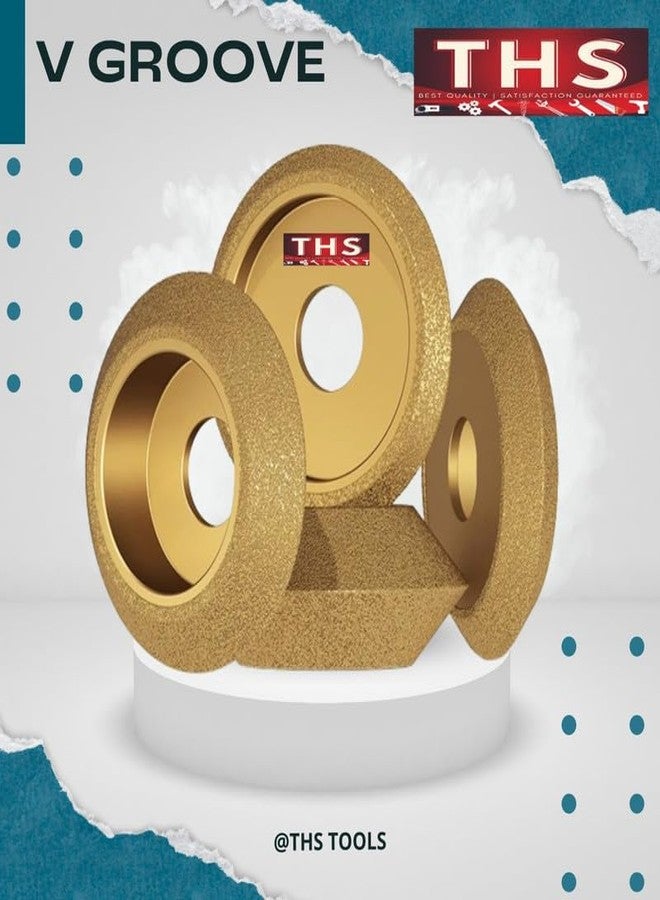 THS "V" Grove Marble Molding Blade 5MM Hand Grinding Wheel Polishing Wheel V Groove Edge Wet Grinding Tool for Ceramic for Stone for Granite for Marble - Image 5